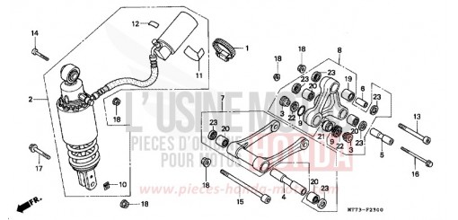 REAR CUSHION NR750N de 1992
